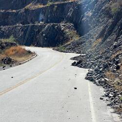 Baby landslides... there is more than one landslides per segment of the climb!