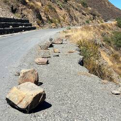 If the road has collapsed a few warning stones are placed