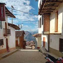 Our Hospedaje (Inn), steep street but great scenery!