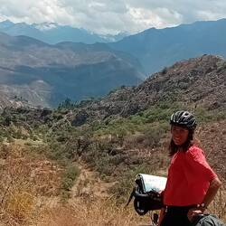We get glimpses of snow on the Cordillera Blanca mountains