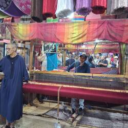 Er erklärte uns die Agavenseide.