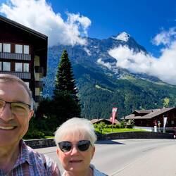 A quick selfie with Eiger ... you never know when it might cloak itself again — Grindelwald.