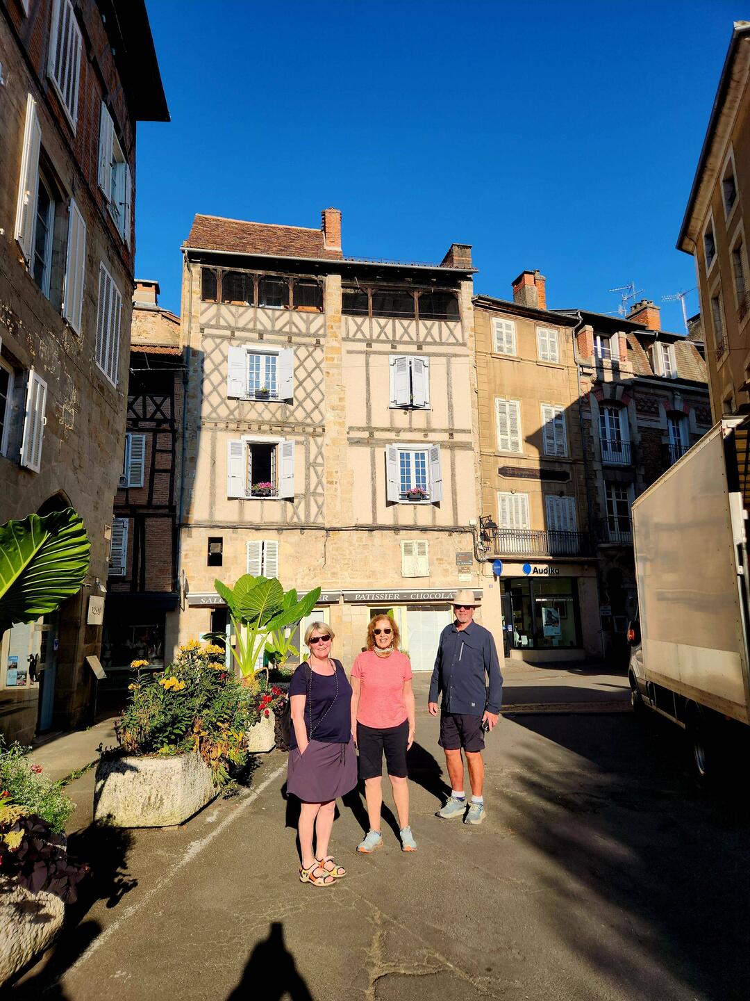 Exploring Fijeac with Susan another walker from Tasmania