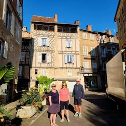 Exploring Fijeac with Susan another walker from Tasmania