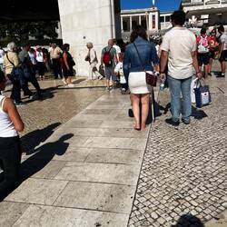 Path that some follow on their knees. If you zoom in you can see someone on their knees.