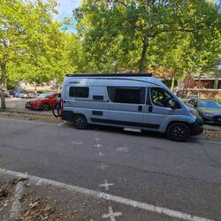 Unser Parkplatz in Baarle-Nassau....