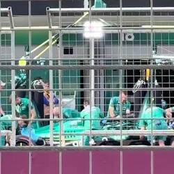 Pit crew at work