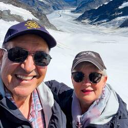Immortalizing our visit to Jungfraujoch from the Sphinx Terrace — Switzerland.