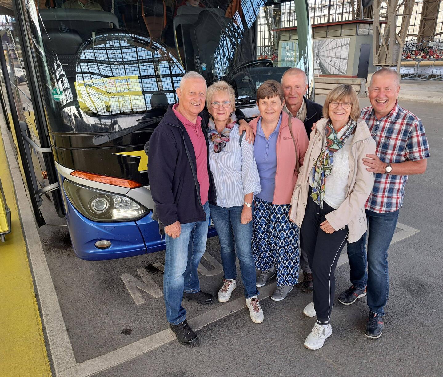 Treffen am Bus