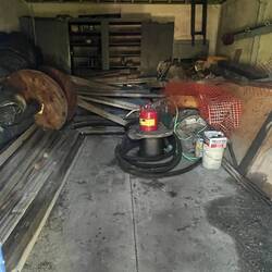 The lock on the sliding door was unchained, and I was able to slide the door open enuf for a photo