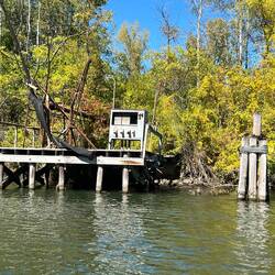 Looks like some kind of loading dock, just before Rome Bellamy Harbor Park.