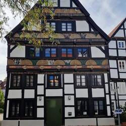 Das älteste Fachwerkhaus der Stadt.