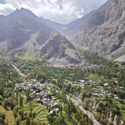 Aussicht auf das Dorf Garbuchong - Startpunkt zum Viewpoint