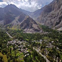 Aussicht auf das Dorf Garbuchong - Startpunkt zum Viewpoint