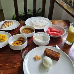 Das Frühstück im Homestay - sehr lecker