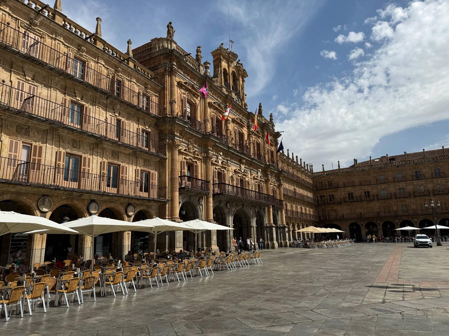 Plaza Mayor in the mid afternoon, pretty quiet