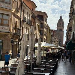 Salamanca streets looking towards the cathedrals