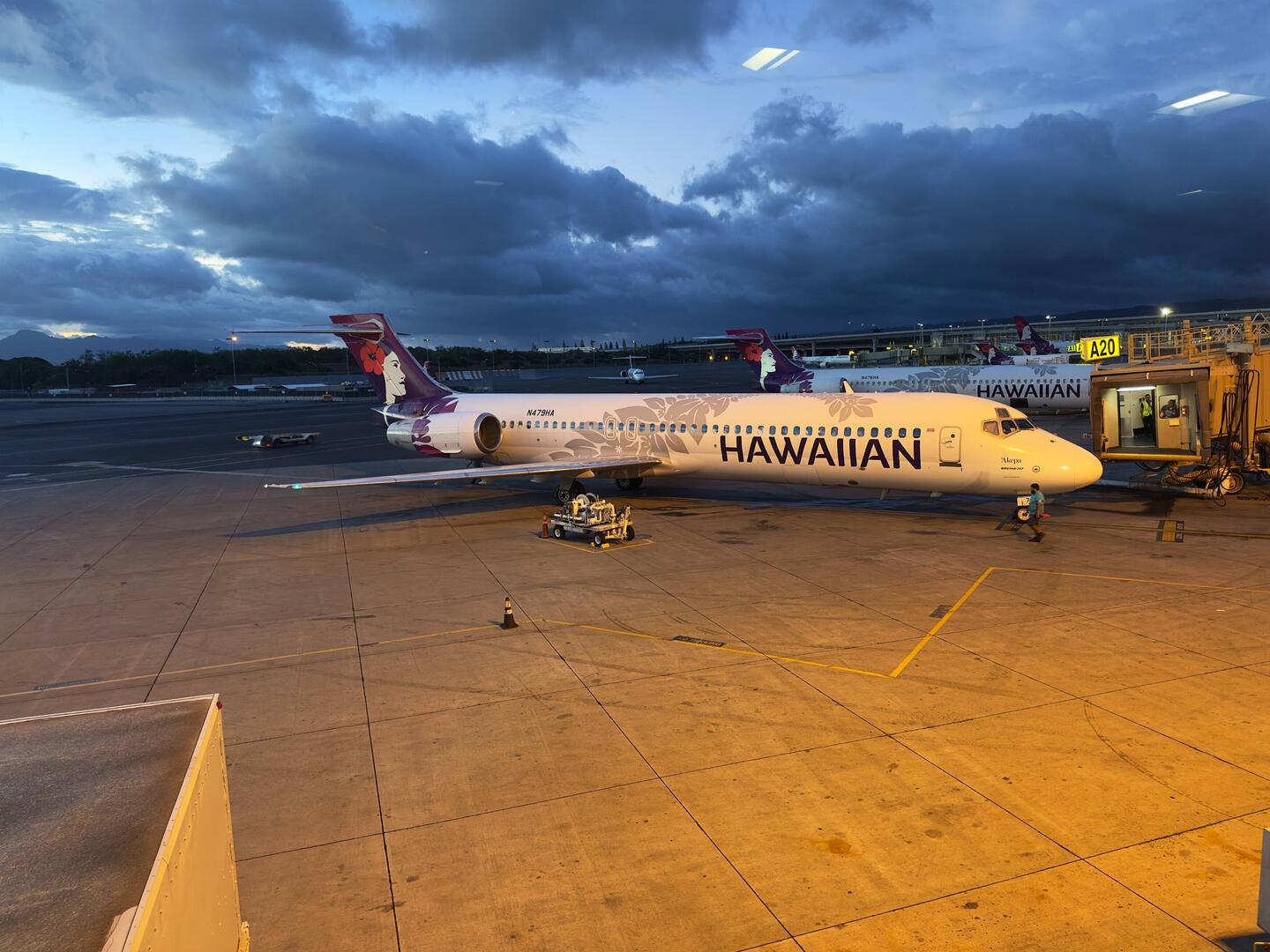 N479HA at the gate at HNL.
