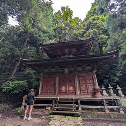 Das Gebäude mit den goldenen Buddhas