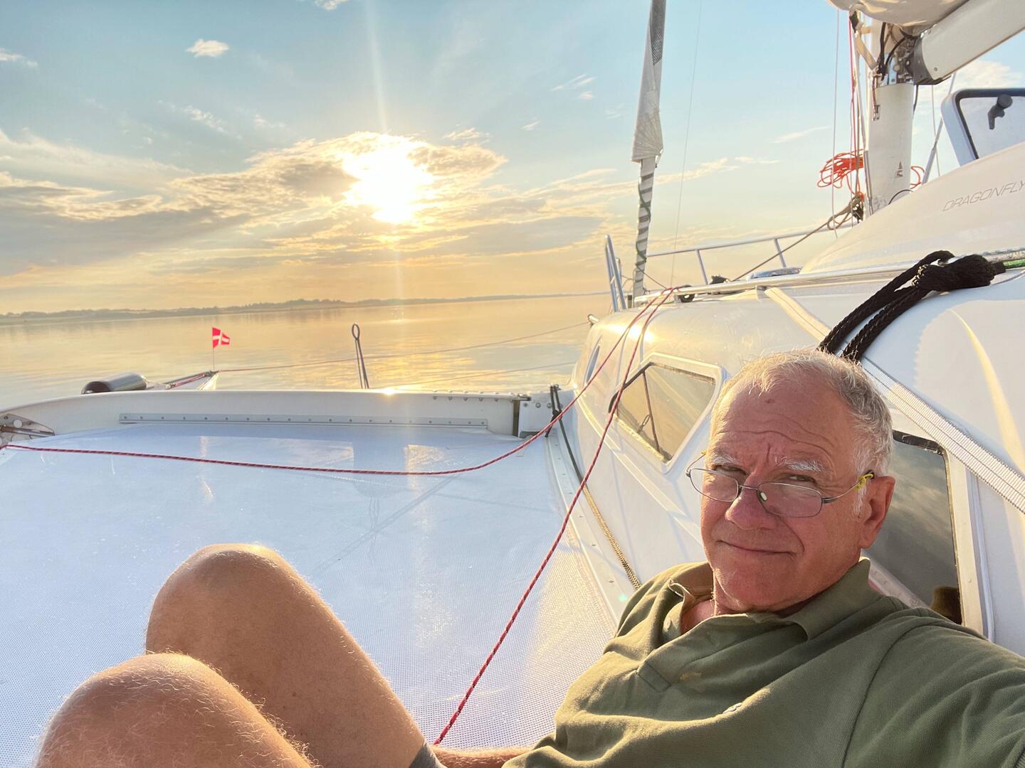 Ich geniesse einen der raren Sonnenuntergänge