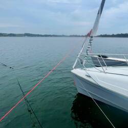 Bei der Gjeller Odde an der Boje fest