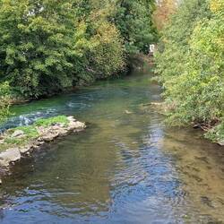 Links die Pader, geradeaus die Lippe.