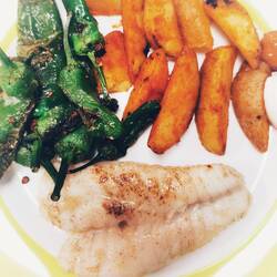 Seeteufel mit Pimientos😋