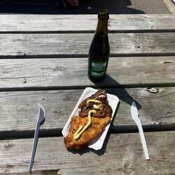 Die Reste der Fischauktion