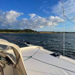 Vor der Sundbroen - Warten auf die Brückenöffnung