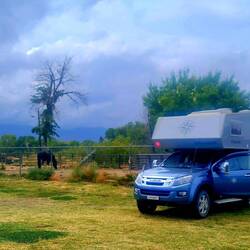 Unser Stellplatz beim armen Rössli auf dem "Campingplatz"