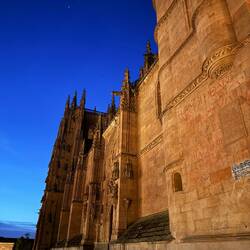 Pre dawn view of the old cathedral in Salamanca