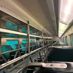 'Upstairs' on a Metra bi-level commuter coach