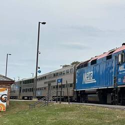 This is how we came out from Chicago. The train will go straight back in the reverse direction.