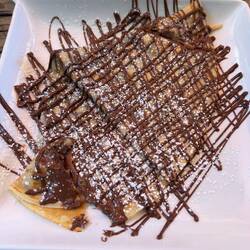 Our nutella crepe at Cafe de Amis.