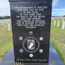 The Vietnam War memorial at the Maui Veterans Cemetery.
