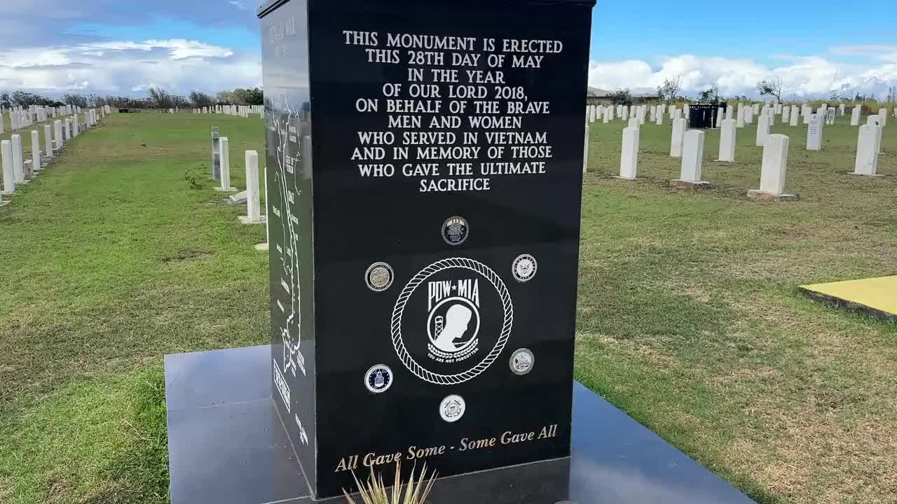 A video of the memorials for the Vietnam War, Korean War, World War II, and World War I.