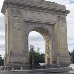 Triumphal Arch; raised in 1922 to commemorate Romania's victory in WWI