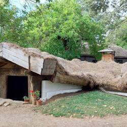 Half underground house