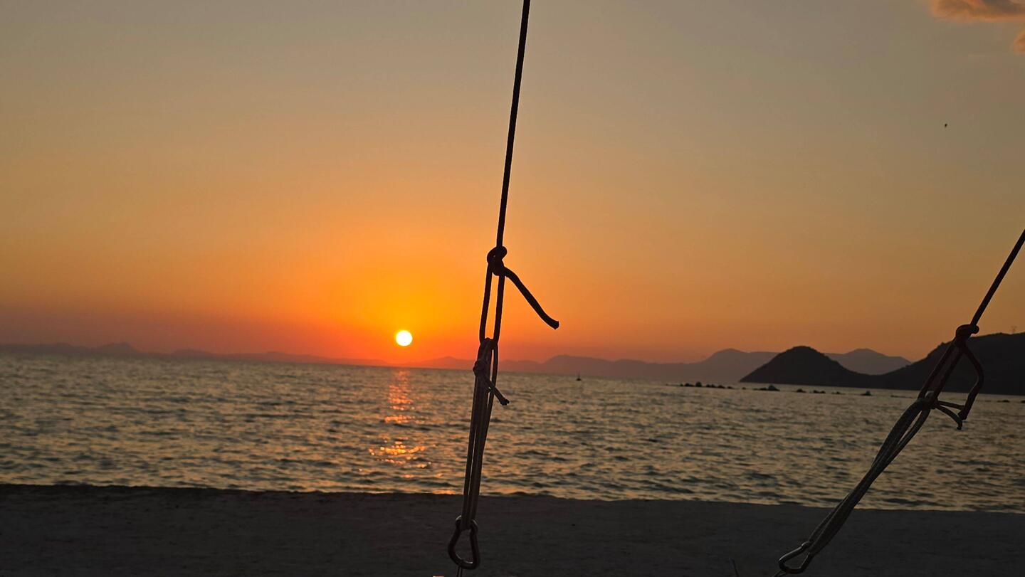 Wieder schönste Sonnenuntergang in Sagiada