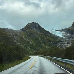 Driving past glaciers!