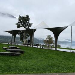 Cool rest stop on our way to Flåm