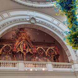 In the entry area of the museum.