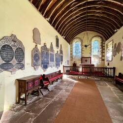 The old church next to the priory built in the 1600s