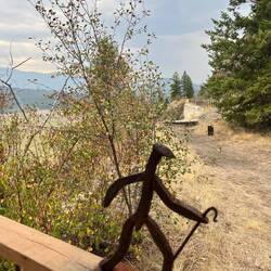 A cool bit of art made from the Rail spikes