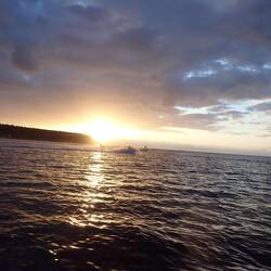 Sunrise leaving Campbell River