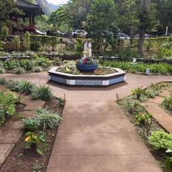 The tribute to Portugese immigrants at Kepaniwai Park.