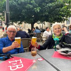 Well deserved post- ride beer