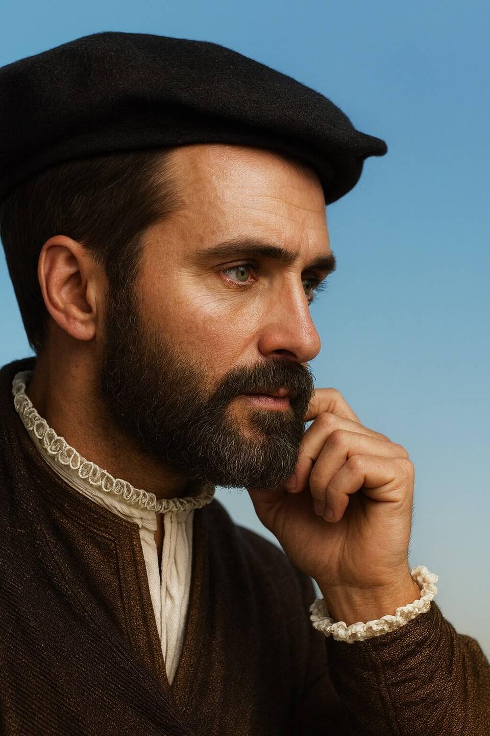 Jacques Cartier at a Quebec Coffee Shop