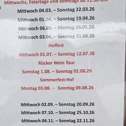 Öffnungszeiten 2026