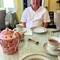 Ted enjoying a proper cup of tea